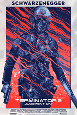 original 2014 Gabz Terminator 2 foil variant poster, limited edition 44 out 50