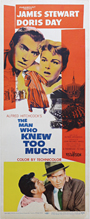 original 1956 The Man Who Knew Too Much insert poster