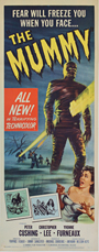 original 1959 The Mummy Hammer US insert poster