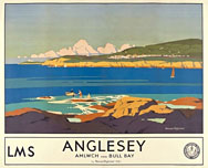 thumbnail link to original 1930 Norman Wilkinson LMS poster Anglesey