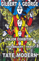 thumbnail link to original 2007 Tate Modern poster, Gilbert and George Life, signed by Gilbert and George