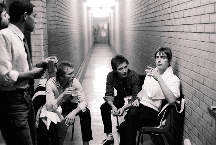 The Jam backstage at Sobell Centre